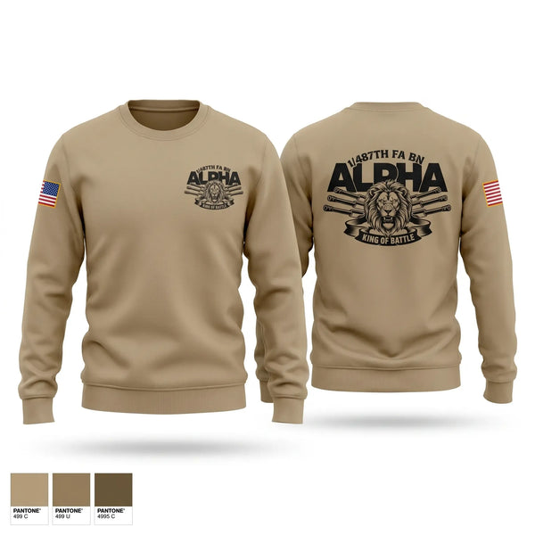 Crew Neck Sweatshirt, 1/487th FA BN, Army, Teamtime, Team time, sublimation, custom sports apparel, team uniforms, spirit wear, spiritwear, sports uniforms, custom shirts, team store, custom team store, fundraiser sports, apparel fundraiser