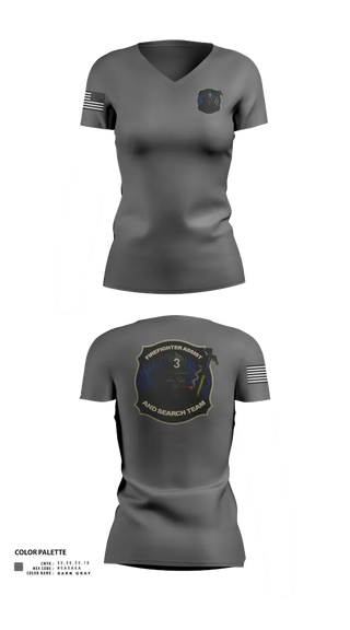 Womens Short Sleeve Vneck Shirt, District 3 Fast, Fire Department, Teamtime, Team time, sublimation, custom sports apparel, team uniforms, spirit wear, spiritwear, sports uniforms, custom shirts, team store, custom team store, fundraiser sports, apparel fundraiser