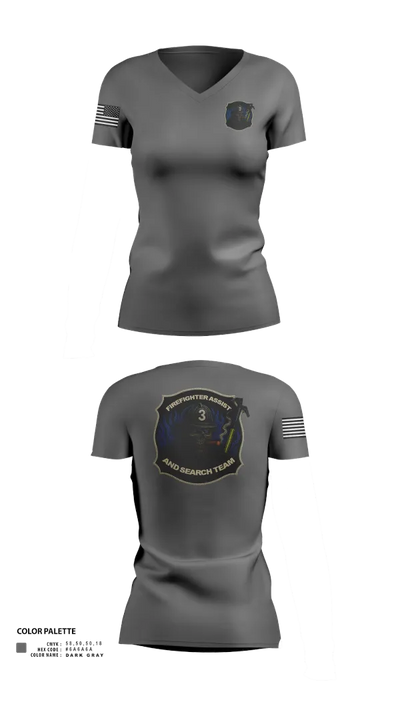 District 3 Fast 34907938 Women's Short Sleeve V-neck Shirt - 5