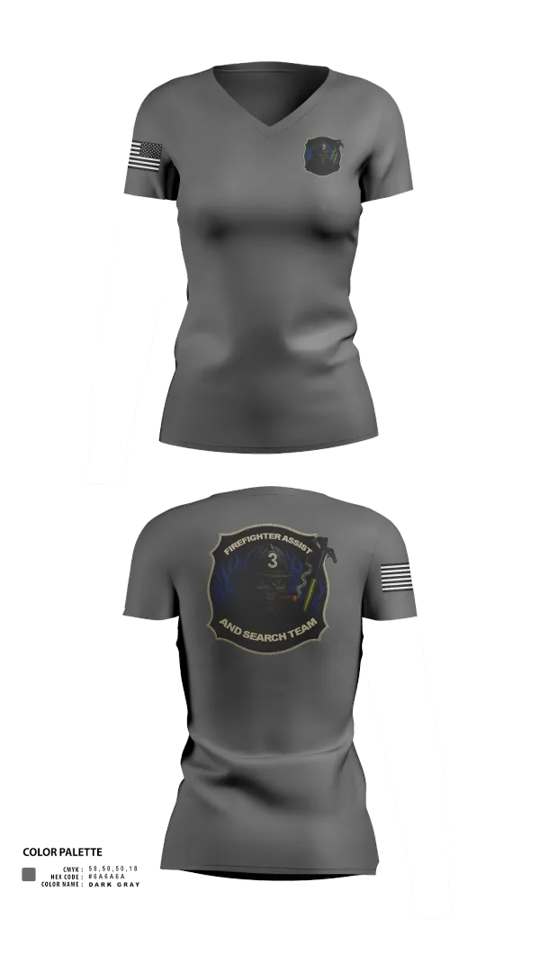 Womens Short Sleeve Vneck Shirt, District 3 Fast, Fire Department, Teamtime, Team time, sublimation, custom sports apparel, team uniforms, spirit wear, spiritwear, sports uniforms, custom shirts, team store, custom team store, fundraiser sports, apparel fundraiser