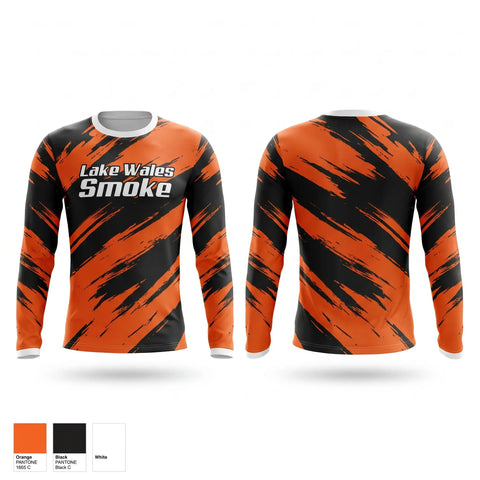 Long Sleeve Performance Shirt, Lake Wales Smoke, Baseball, Teamtime, Team time, sublimation, custom sports apparel, team uniforms, spirit wear, spiritwear, sports uniforms, custom shirts, team store, custom team store, fundraiser sports, apparel fundraiser