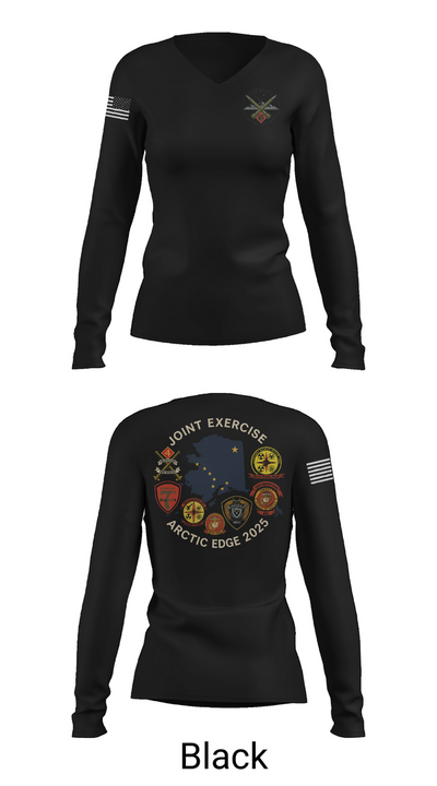 RCKT BTRY D 2nd BN 14th MAR 78897575 Women's Long Sleeve V-neck Shirt - 37