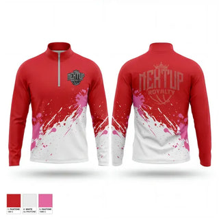 Quarter Zip Jacket, NextUp Royalty, Women's Basketball, Teamtime, Team time, sublimation, custom sports apparel, team uniforms, spirit wear, spiritwear, sports uniforms, custom shirts, team store, custom team store, fundraiser sports, apparel fundraiser