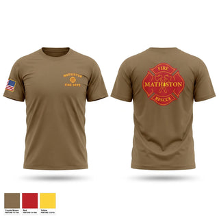 Old School Cotton Feel Shirt, Mathiston fire and rescue, Fire Department, Teamtime, Team time, sublimation, custom sports apparel, team uniforms, spirit wear, spiritwear, sports uniforms, custom shirts, team store, custom team store, fundraiser sports, apparel fundraiser