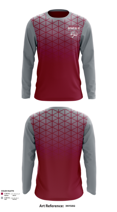 Hansberry College Prep Basketball 96939657 Long Sleeve Performance Shirt 1