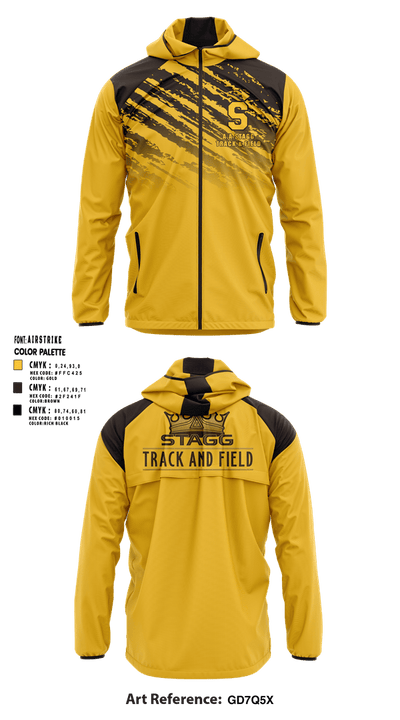 A.A Stagg High School Track & Field 25952032 Windbreaker - 1