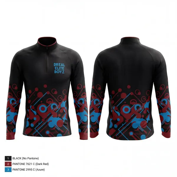 Quarter Zip Jacket, D-real elite boyz, , Teamtime, Team time, sublimation, custom sports apparel, team uniforms, spirit wear, spiritwear, sports uniforms, custom shirts, team store, custom team store, fundraiser sports, apparel fundraiser