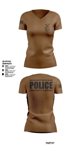Womens Short Sleeve Vneck Shirt, 96 SFS / Eglin Police, Air Force, Teamtime, Team time, sublimation, custom sports apparel, team uniforms, spirit wear, spiritwear, sports uniforms, custom shirts, team store, custom team store, fundraiser sports, apparel fundraiser