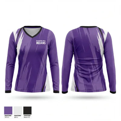 Shamokin Area Indians 45342016 Women's Long Sleeve V-neck Shirt - 1