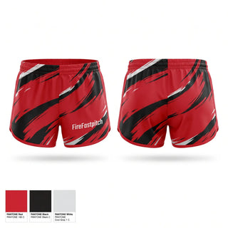 Womens Shorts, Fire-Fastpitch, Softball, Teamtime, Team time, sublimation, custom sports apparel, team uniforms, spirit wear, spiritwear, sports uniforms, custom shirts, team store, custom team store, fundraiser sports, apparel fundraiser