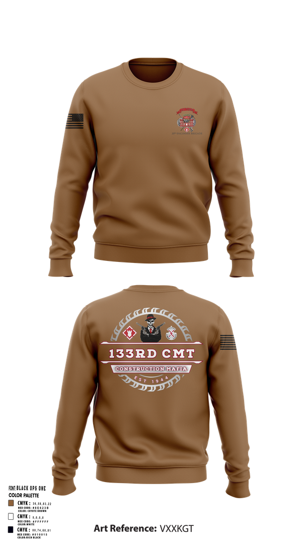 Crew Neck Sweatshirt, 133rd Construction Management Team, , Teamtime, Team time, sublimation, custom sports apparel, team uniforms, spirit wear, spiritwear, sports uniforms, custom shirts, team store, custom team store, fundraiser sports, apparel fundraiser