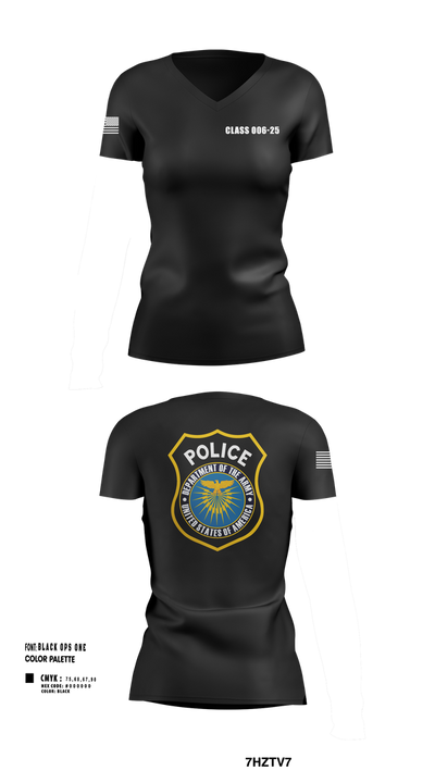 CLASS 006-25 45118207 Women's Short Sleeve V-neck Shirt - 101