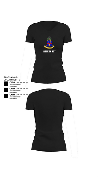 Womens Short Sleeve Vneck Shirt, 148th IN RGT, , Teamtime, Team time, sublimation, custom sports apparel, team uniforms, spirit wear, spiritwear, sports uniforms, custom shirts, team store, custom team store, fundraiser sports, apparel fundraiser