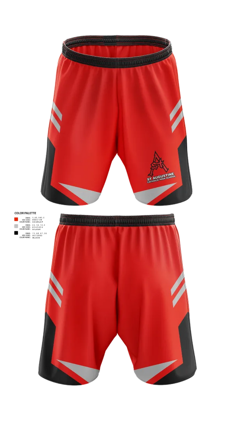 Athletic Shorts With Pockets, St Augustine Catholic High School, Spirit Store, Teamtime, Team time, sublimation, custom sports apparel, team uniforms, spirit wear, spiritwear, sports uniforms, custom shirts, team store, custom team store, fundraiser sports, apparel fundraiser