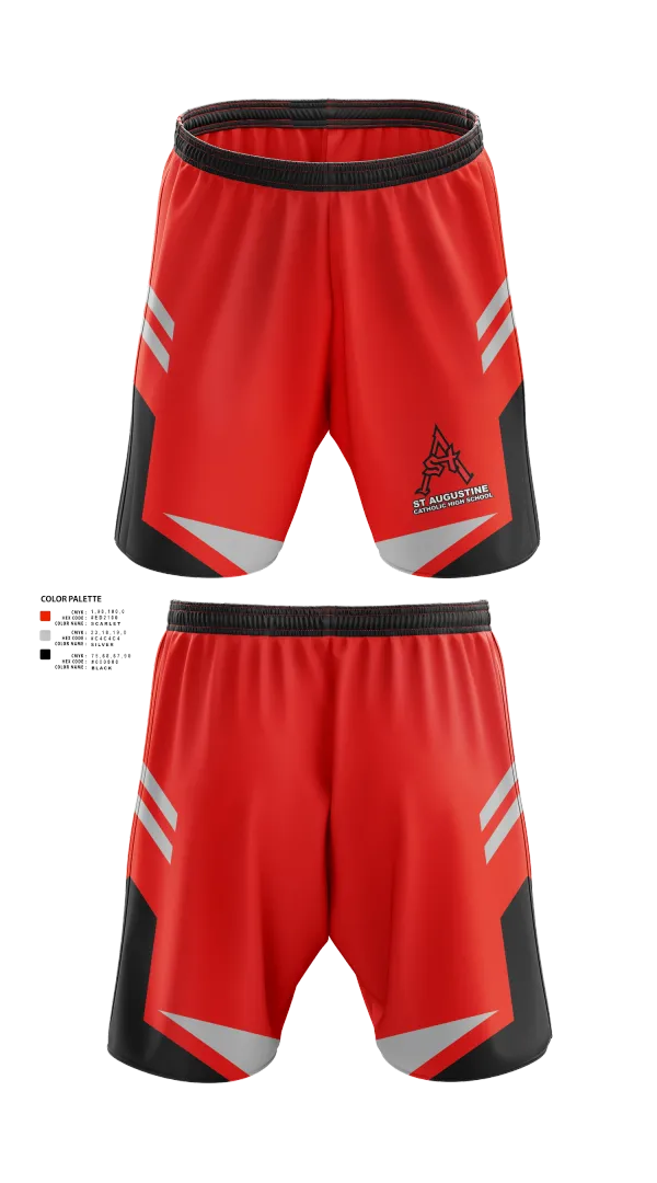 Athletic Shorts With Pockets, St Augustine Catholic High School, Spirit Store, Teamtime, Team time, sublimation, custom sports apparel, team uniforms, spirit wear, spiritwear, sports uniforms, custom shirts, team store, custom team store, fundraiser sports, apparel fundraiser