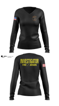 Gaston County Emergency Management and Fire Services Women's Long Sleeve V-neck Shirt - 3