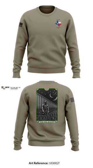 Crew Neck Sweatshirt, Stallions, Army, Teamtime, Team time, sublimation, custom sports apparel, team uniforms, spirit wear, spiritwear, sports uniforms, custom shirts, team store, custom team store, fundraiser sports, apparel fundraiser