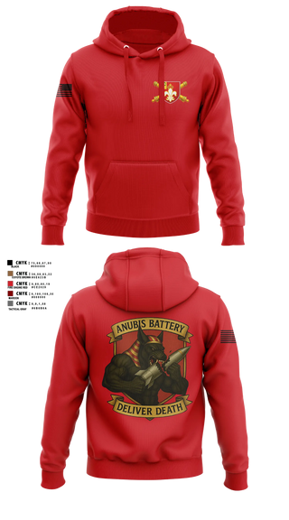 Hoodie, Anubis Battery, 3-12 FA, Army, Teamtime, Team time, sublimation, custom sports apparel, team uniforms, spirit wear, spiritwear, sports uniforms, custom shirts, team store, custom team store, fundraiser sports, apparel fundraiser