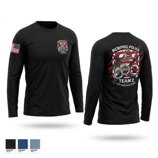 Long Sleeve Performance Shirt, Memphis Police City Wide Task Force Team Two, Police, Teamtime, Team time, sublimation, custom sports apparel, team uniforms, spirit wear, spiritwear, sports uniforms, custom shirts, team store, custom team store, fundraiser sports, apparel fundraiser