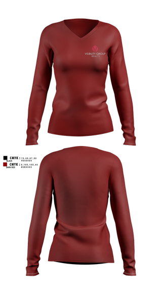 Womens Long Sleeve Vneck Shirt, Keller Williams realty, , Teamtime, Team time, sublimation, custom sports apparel, team uniforms, spirit wear, spiritwear, sports uniforms, custom shirts, team store, custom team store, fundraiser sports, apparel fundraiser