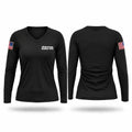 Hickerson Station VFD Women's Long Sleeve V-neck Shirt - 1