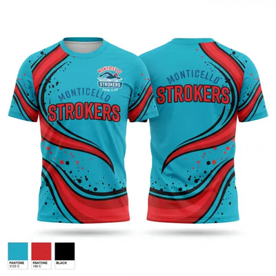 Monticello Strokers Swim Team 92498352 Short Sleeve Performance Shirt - 1