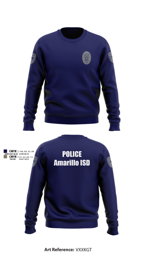 Crew Neck Sweatshirt, Amarillo ISD Police, Police, Teamtime, Team time, sublimation, custom sports apparel, team uniforms, spirit wear, spiritwear, sports uniforms, custom shirts, team store, custom team store, fundraiser sports, apparel fundraiser