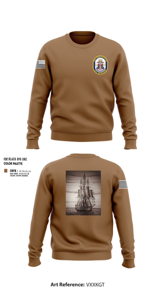 Crew Neck Sweatshirt, USS CONSTITUTION, , Teamtime, Team time, sublimation, custom sports apparel, team uniforms, spirit wear, spiritwear, sports uniforms, custom shirts, team store, custom team store, fundraiser sports, apparel fundraiser