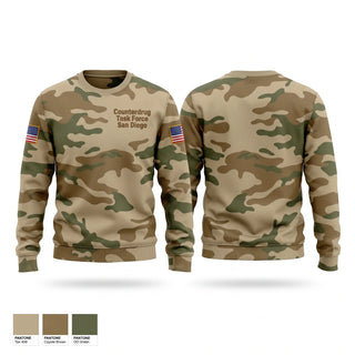 Crew Neck Sweatshirt, Counterdrug Task Force - San Diego, Army, Teamtime, Team time, sublimation, custom sports apparel, team uniforms, spirit wear, spiritwear, sports uniforms, custom shirts, team store, custom team store, fundraiser sports, apparel fundraiser