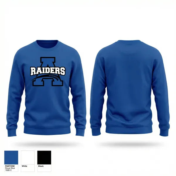 Crew Neck Sweatshirt, Anamosa Raiders 10U, Baseball, Teamtime, Team time, sublimation, custom sports apparel, team uniforms, spirit wear, spiritwear, sports uniforms, custom shirts, team store, custom team store, fundraiser sports, apparel fundraiser