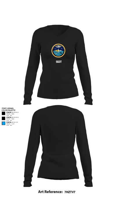 SGOT 71535870 Women's Long Sleeve V-neck Shirt - 21