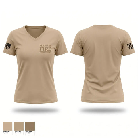 Womens Short Sleeve Vneck Shirt, Newberry Fire Department, Fire Department, Teamtime, Team time, sublimation, custom sports apparel, team uniforms, spirit wear, spiritwear, sports uniforms, custom shirts, team store, custom team store, fundraiser sports, apparel fundraiser