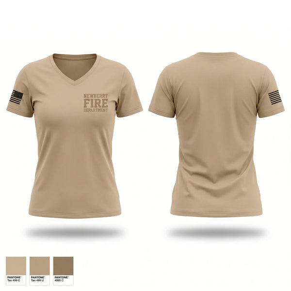 Womens Short Sleeve Vneck Shirt, Newberry Fire Department, Fire Department, Teamtime, Team time, sublimation, custom sports apparel, team uniforms, spirit wear, spiritwear, sports uniforms, custom shirts, team store, custom team store, fundraiser sports, apparel fundraiser