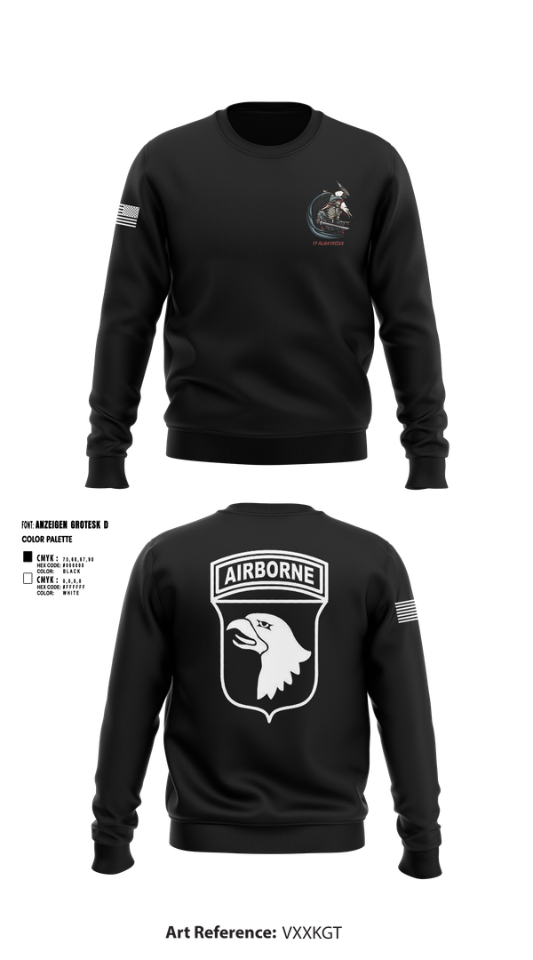 Crew Neck Sweatshirt, 2nd Flt Platoon, B/101 Avn Regt, 101st ABN DIV, , Teamtime, Team time, sublimation, custom sports apparel, team uniforms, spirit wear, spiritwear, sports uniforms, custom shirts, team store, custom team store, fundraiser sports, apparel fundraiser