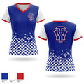 W.I.T 79394029 Women's Short Sleeve V-neck Shirt - 1
