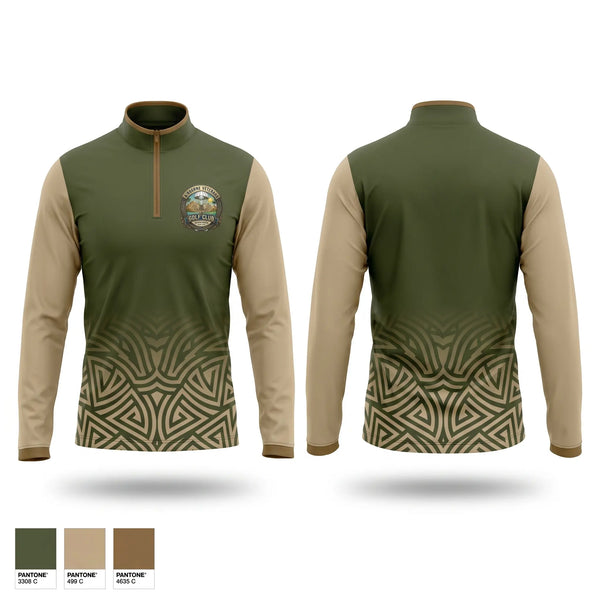 Quarter Zip Jacket, Airborne Veterans Gold Club, Golf, Teamtime, Team time, sublimation, custom sports apparel, team uniforms, spirit wear, spiritwear, sports uniforms, custom shirts, team store, custom team store, fundraiser sports, apparel fundraiser