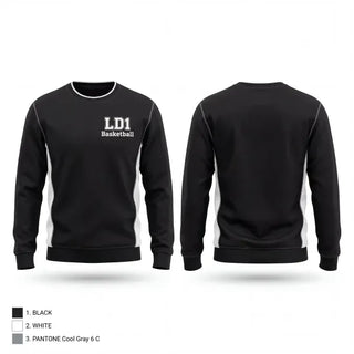 Crew Neck Sweatshirt, LD1 Basketball, Men's Basketball, Teamtime, Team time, sublimation, custom sports apparel, team uniforms, spirit wear, spiritwear, sports uniforms, custom shirts, team store, custom team store, fundraiser sports, apparel fundraiser