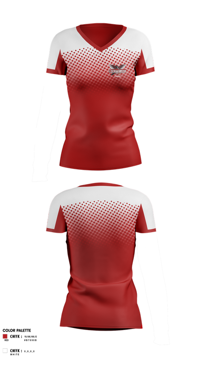 Sublette Middle School Cheer Women's Short Sleeve V-neck Shirt - 1