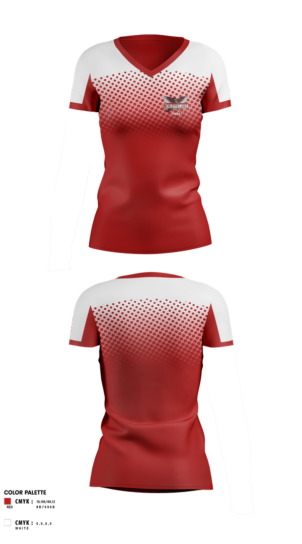 Womens Short Sleeve Vneck Shirt, Sublette Middle School Cheer, Cheer, Teamtime, Team time, sublimation, custom sports apparel, team uniforms, spirit wear, spiritwear, sports uniforms, custom shirts, team store, custom team store, fundraiser sports, apparel fundraiser