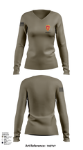 3-7 FA 51626148 Women's Long Sleeve V-neck Shirt - 102