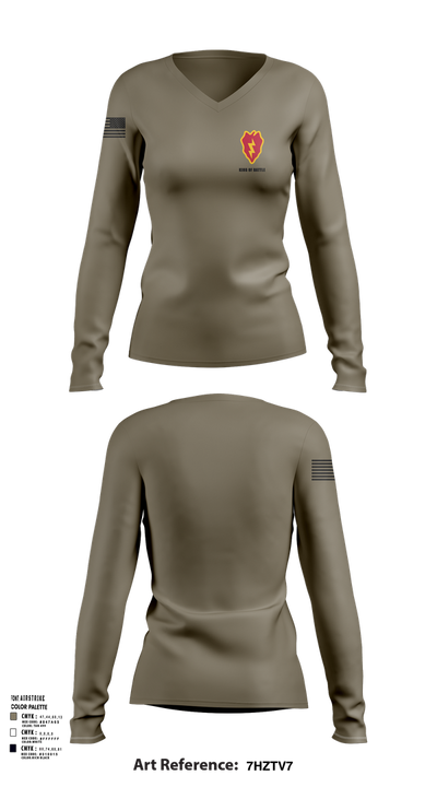 3-7 FA 51626148 Women's Long Sleeve V-neck Shirt - 102