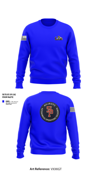 Crew Neck Sweatshirt, AFJROTC MS-081 DRONE TEAM, , Teamtime, Team time, sublimation, custom sports apparel, team uniforms, spirit wear, spiritwear, sports uniforms, custom shirts, team store, custom team store, fundraiser sports, apparel fundraiser