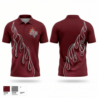 Short Sleeve Performance Polo, Victoria HEAT, Track & Field, Teamtime, Team time, sublimation, custom sports apparel, team uniforms, spirit wear, spiritwear, sports uniforms, custom shirts, team store, custom team store, fundraiser sports, apparel fundraiser