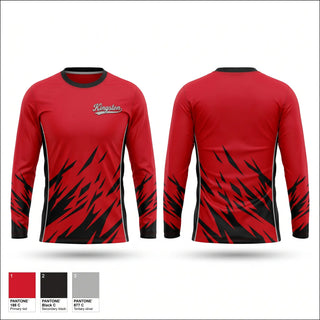 Long Sleeve Performance Shirt, Kingston Redskins, Baseball, Teamtime, Team time, sublimation, custom sports apparel, team uniforms, spirit wear, spiritwear, sports uniforms, custom shirts, team store, custom team store, fundraiser sports, apparel fundraiser