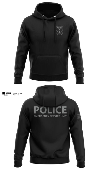 Hoodie, Hackensack Police Emergency Service Unit, Police, Teamtime, Team time, sublimation, custom sports apparel, team uniforms, spirit wear, spiritwear, sports uniforms, custom shirts, team store, custom team store, fundraiser sports, apparel fundraiser