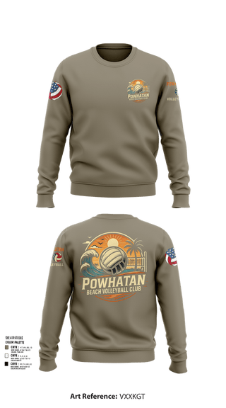 Crew Neck Sweatshirt, VB, Women's Volleyball, Teamtime, Team time, sublimation, custom sports apparel, team uniforms, spirit wear, spiritwear, sports uniforms, custom shirts, team store, custom team store, fundraiser sports, apparel fundraiser