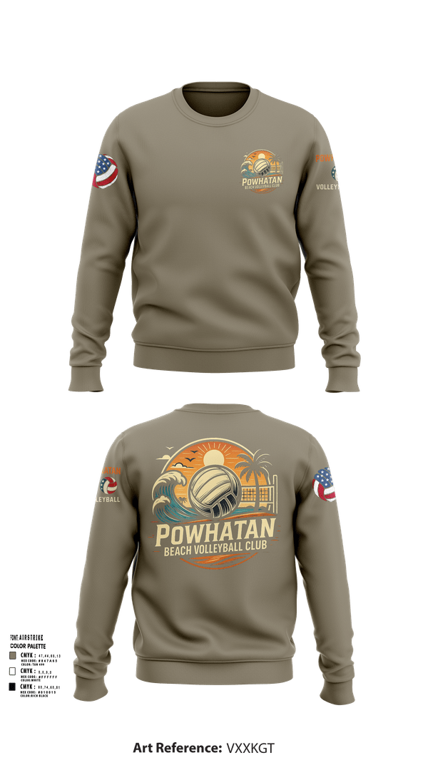 Crew Neck Sweatshirt, VB, Women's Volleyball, Teamtime, Team time, sublimation, custom sports apparel, team uniforms, spirit wear, spiritwear, sports uniforms, custom shirts, team store, custom team store, fundraiser sports, apparel fundraiser