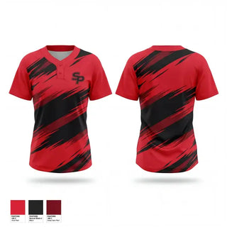 Two Button Softball Jersey, Downriver Venom, Softball, Teamtime, Team time, sublimation, custom sports apparel, team uniforms, spirit wear, spiritwear, sports uniforms, custom shirts, team store, custom team store, fundraiser sports, apparel fundraiser