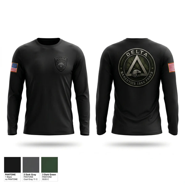 Long Sleeve Performance Shirt, Delta narcotics task force, Police, Teamtime, Team time, sublimation, custom sports apparel, team uniforms, spirit wear, spiritwear, sports uniforms, custom shirts, team store, custom team store, fundraiser sports, apparel fundraiser