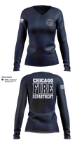 CFD Ambulance 11 Women's Long Sleeve V-neck Shirt - 1